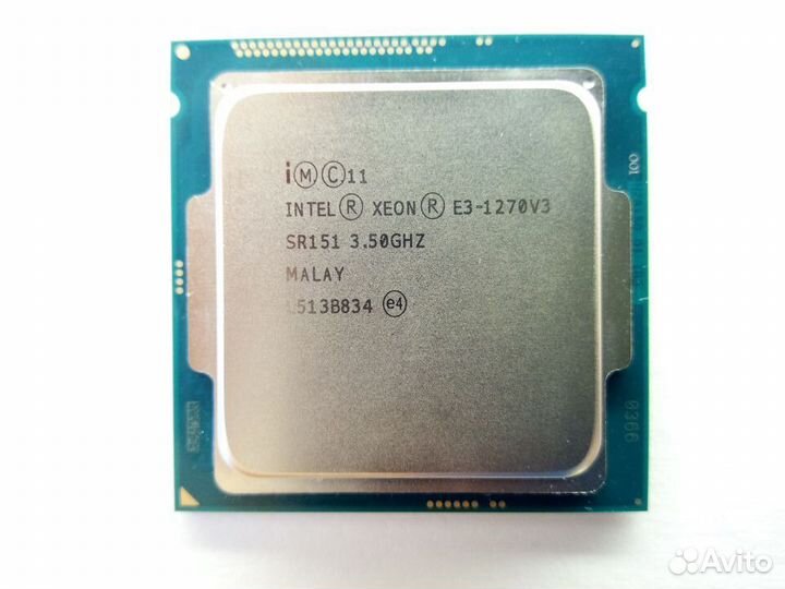 Xeon E3 1270v3 (аналог intel i7 4790) 1150 3500мгц