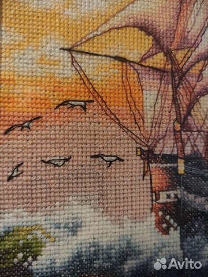 Картина Фрегат на закате