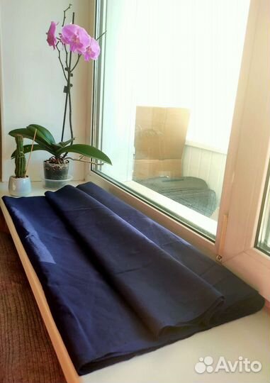 Ткань бязь синего цвета