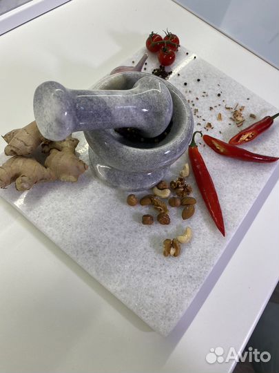 Ступка с пестиком из мрамора