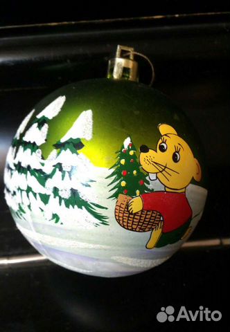 Новогодние игрушки, комплект 3 штуки