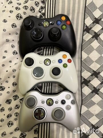 Джойстики Оригинал XBox 360 (чёрный,белый,серебро)
