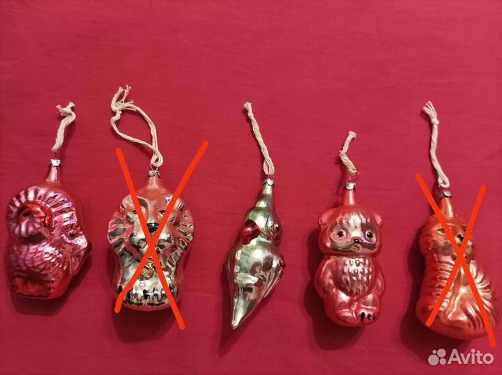 Елочные игрушки СССР, выпускались в 60-70-е годы