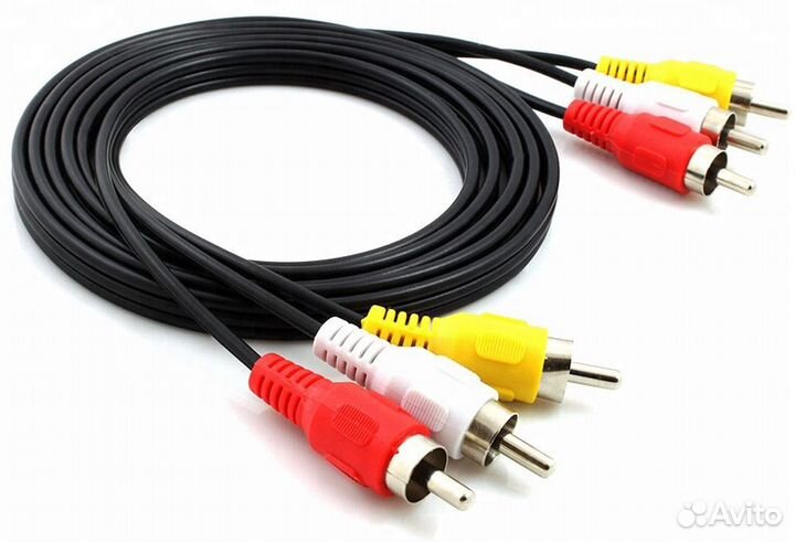 Кабель тюльпан 3RCA-3RCA 1,5m. Новые, упакованные