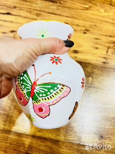 Ваза стеклянная высота 15 см