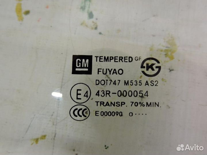 Стекло двери задней левой Chevrolet Cruze J300 200