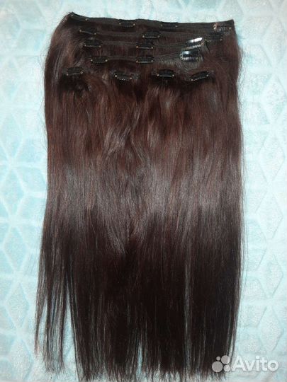 Волосы на заколках натуральные
