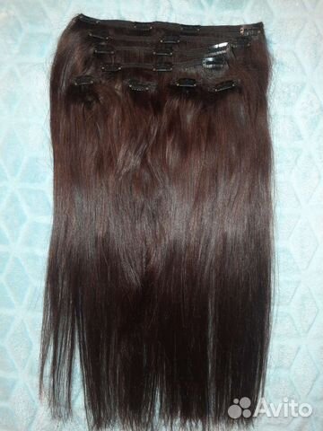 Волосы на заколках натуральные