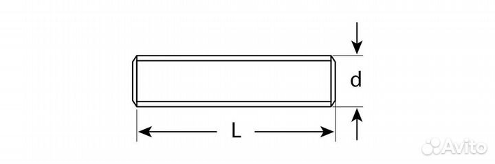 Зубр DIN 975 кл. пр. 4.8, М20 x 1000 мм, резьбовая