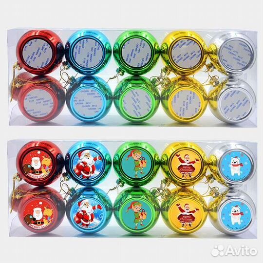 Печать на елочных новогодних шариках вашего фото