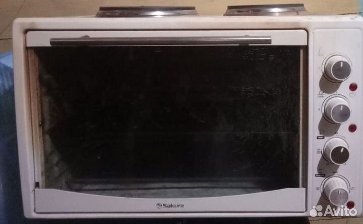 Мини печь духовка с плитой