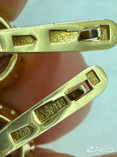 Бриллиантовые серьги малина, 750 проба