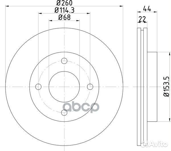Диск тормозной перед ND2013K nisshinbo