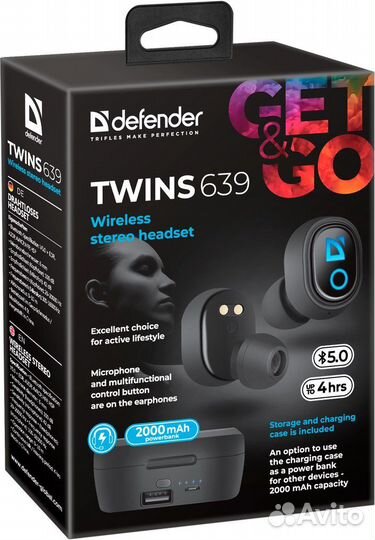 Наушники defender twins 639