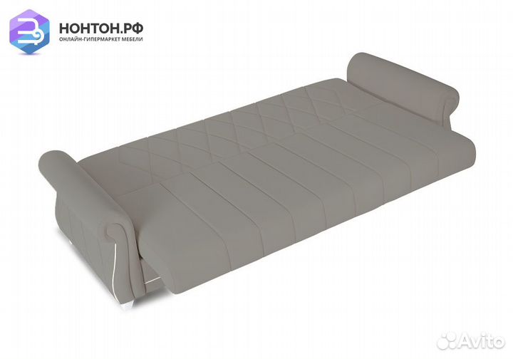 Диван книжка Роуз серо-бежевый