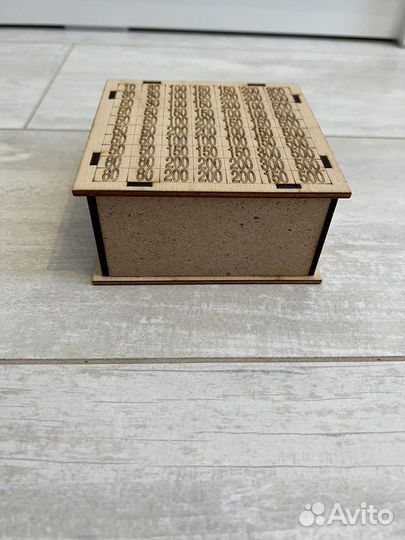 Копилка из тик-тока деревянная 13х13