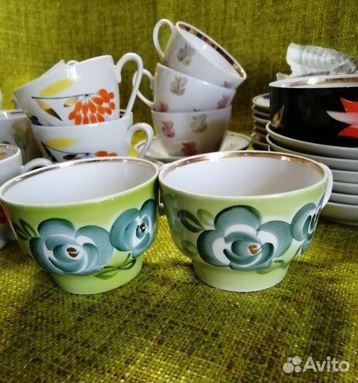 Редкие чашки, блюдца. СССР. Винтаж