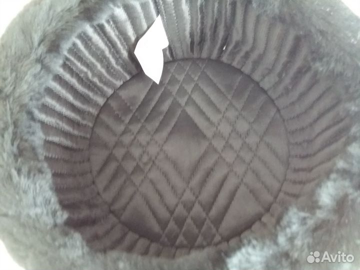 Шапка вмф офицерская натуральный мех, верх кожа