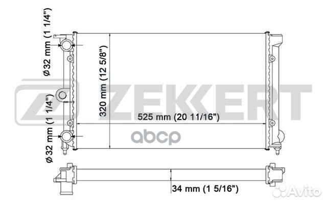 Радиатор охлаждения двигателя Dodge Caliber 06