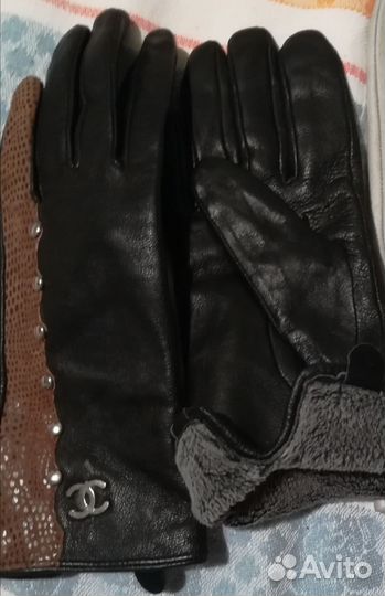 Перчатки женские кожаные размер 6.5