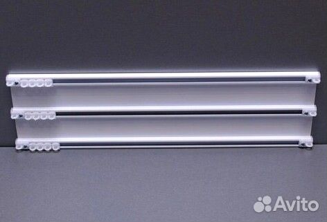 Двурядные и трехрядные профильные карнизы для штор