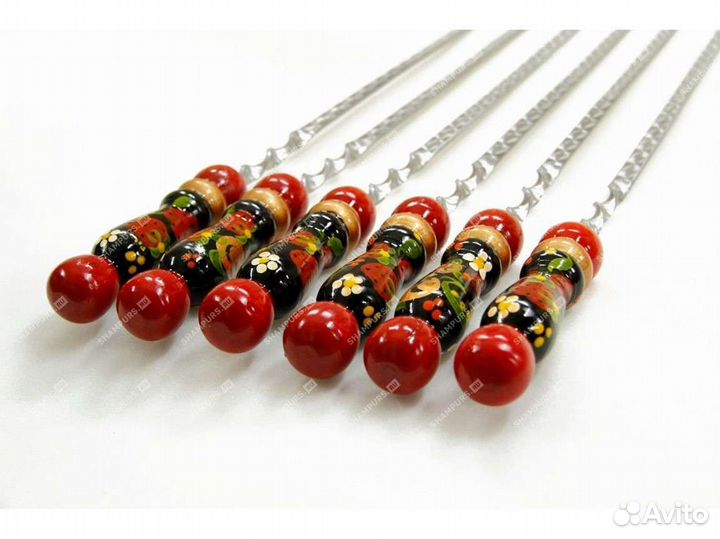 Шампур с деревянной ручкой 