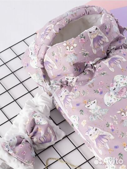 Конверт на выписку (осень-зима-весна) для девочки