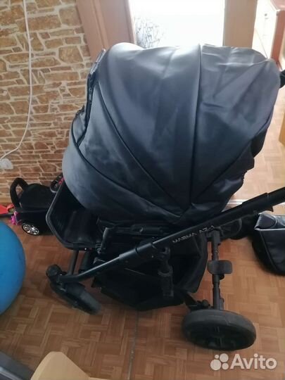 Коляска 2 в 1 эко кожа