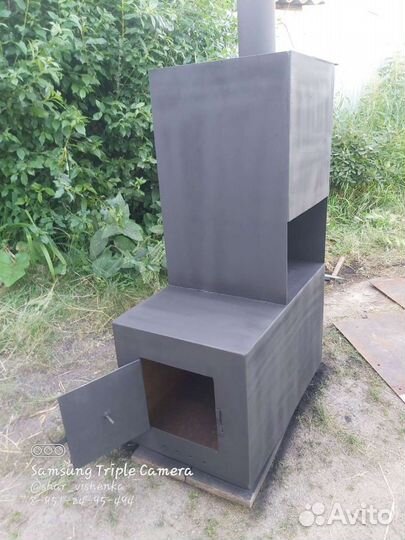 Печь для бани с баком