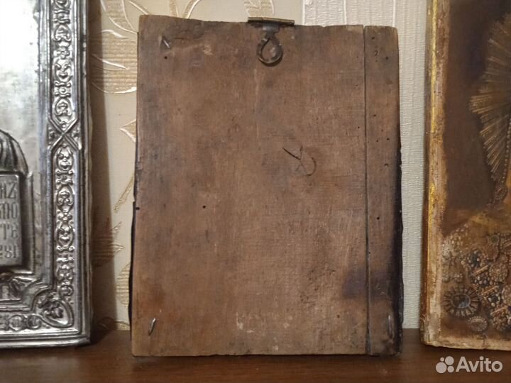 Створка посеребр.,обкладка для иконы 18-19в,позол