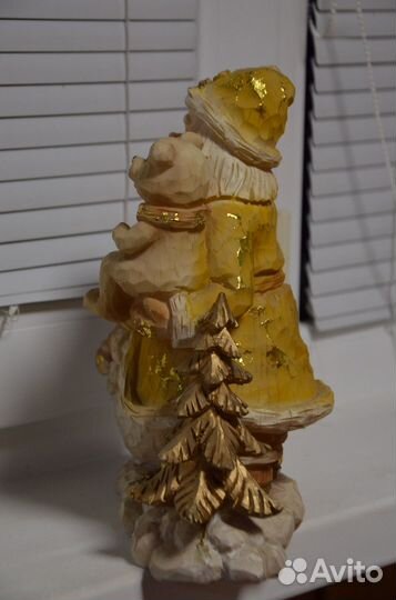 Сувенир дед мороз со снеговиком и мишкой