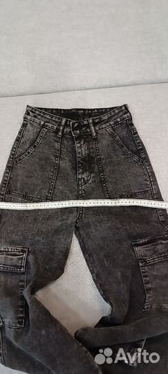 Джинсы женские широкие карго 42 размер