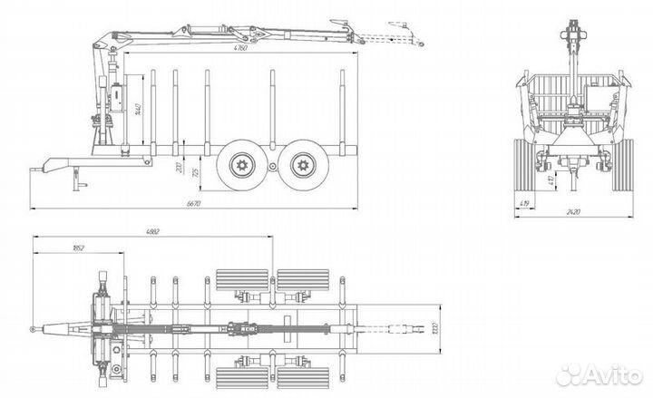 Прицеп лесовоз (сортиментовоз) ARMADA MX-12, 2023