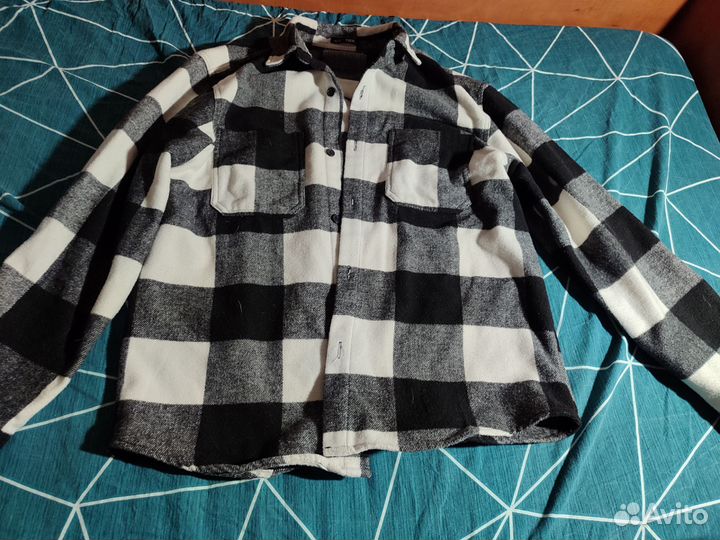 Клетчатая теплая рубашка