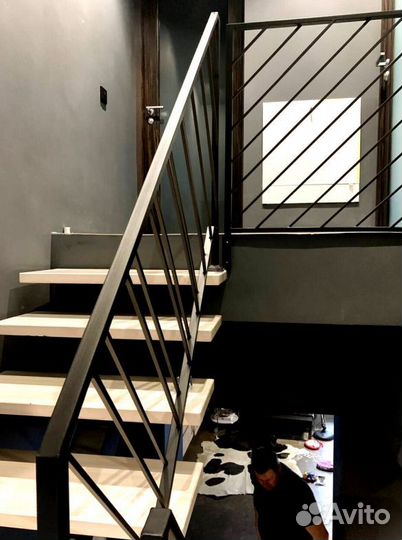 Перила деревянные с установкой