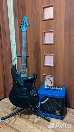 Sterling by Music Man Cutlass HSS Black