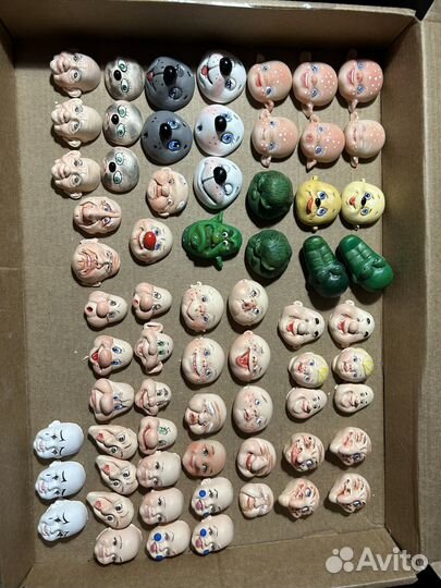 Лица ватных игрушек