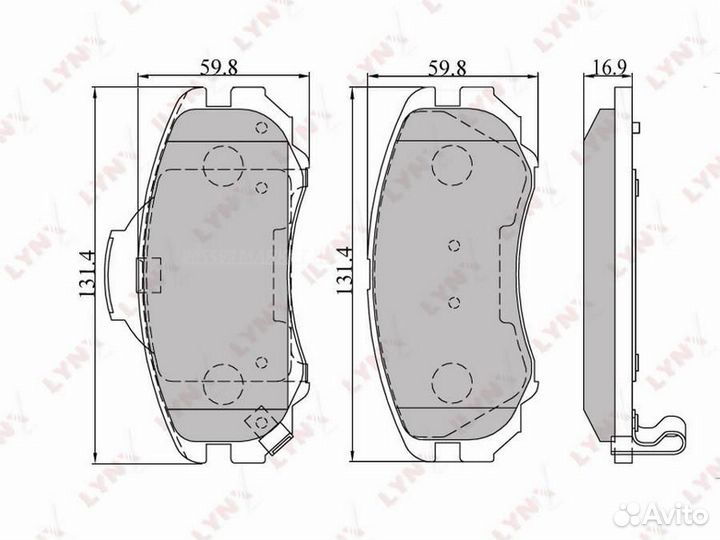Lynxauto BD-3602 Колодки тормозные дисковые перед