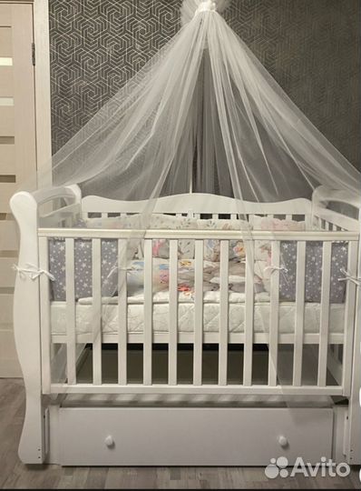 Балдахин с держателем в детскую кроватку