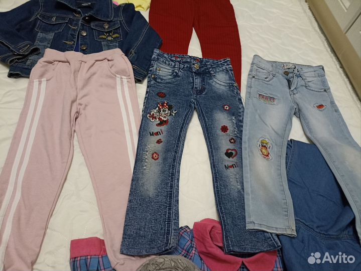 Вещи пакетом на девочку 98 104 новые и бу