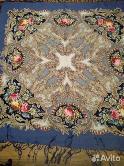 Павлопосадский платок, 125*125, шерсть