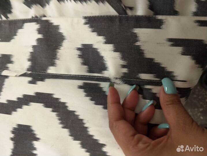 Узбекский шелковый халат из иката. Кимоно