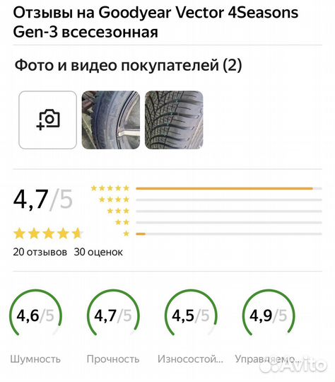 Goodyear Vector 4Seasons Gen-3 235/45 R18 98Y