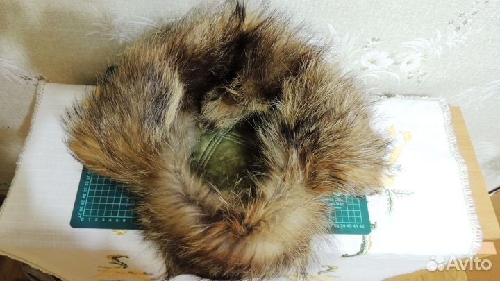 Шапка-ушанка из енота