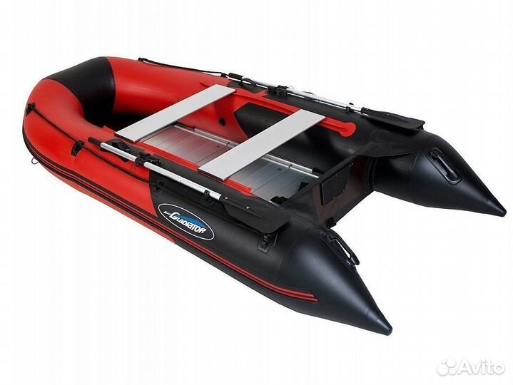 Надувная лодка gladiator B330AL красно-черная