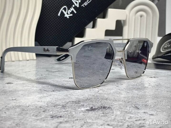 Очки Ray Ban Ferrari металлик зеркальные