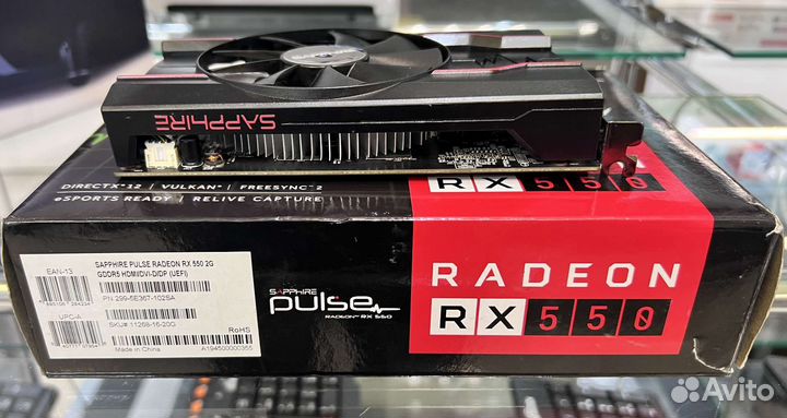 Видеокарта sapphire Radeon RX 550 2GB/Гарантия