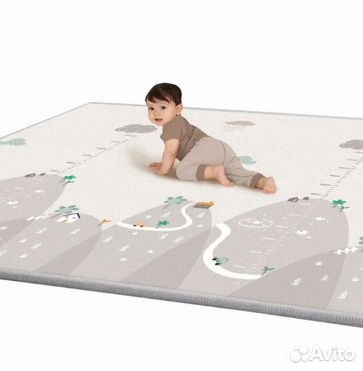 Детский коврик для ползания мягкий