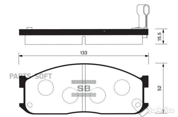 Sangsin brake SP1044 Колодки торм. перед. Kia Best