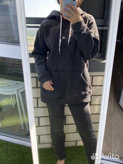 Костюм спортивный теплый флисовый с худи